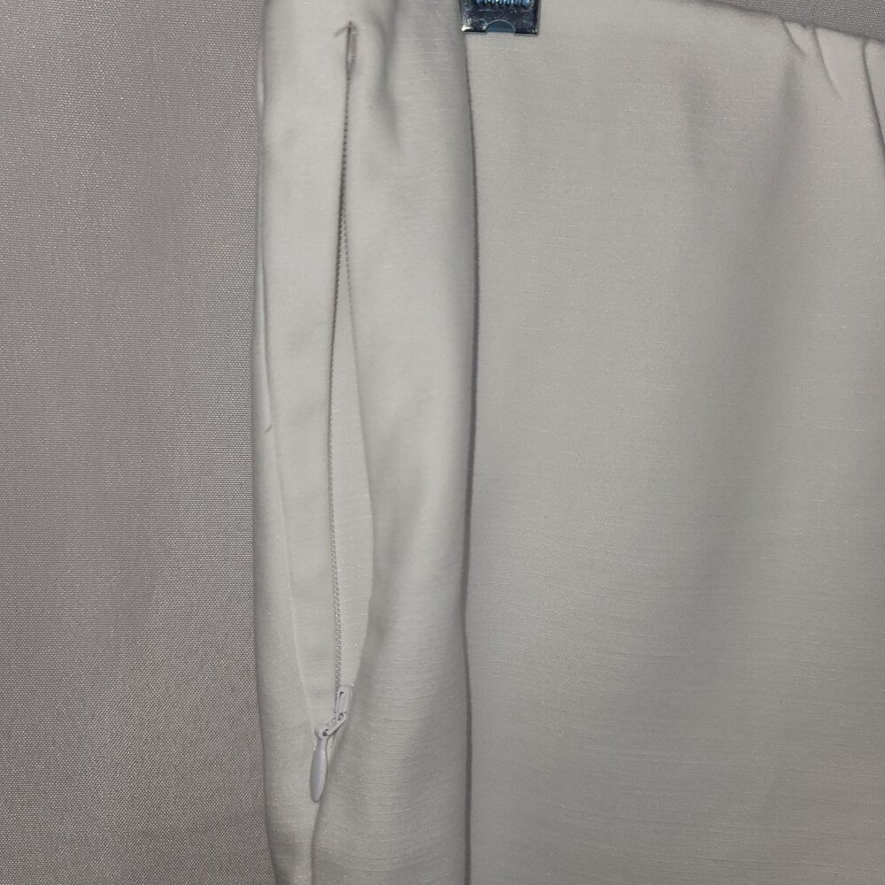 J. Jill White Cropped Ankle Pants Side Zip Pockets Women's 10 Petite Smooth Fit - Picture 8 of 10